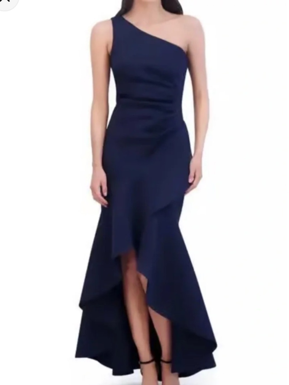 Evening Dress Gown Prom dress maxi 8 Eliza J Women's One-Shoulder Pleat Ruffle